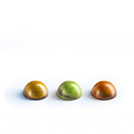 Assortiment Chocolats Noir - Demi-Sphères Les Couleurs 9 Chocolats Assortiment Chocolats Noir - Demi-Sphères Les Couleurs 9 Chocolats