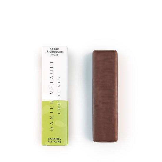 Damien Vétault Barre Chocolat Noir Pistache 40g
